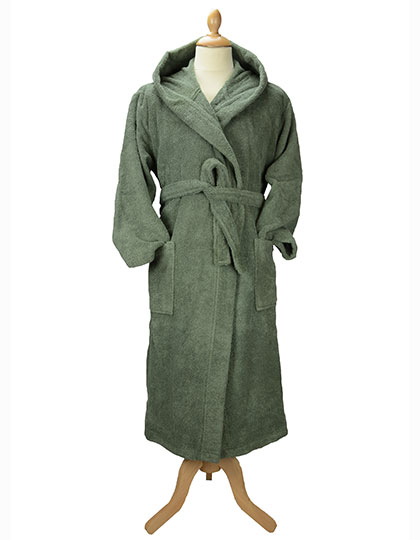 ARTG Bathrobe With Hood in Army Green