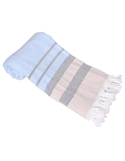 ARTG Hamam Towel Fantasy with Terry Backside in Blue