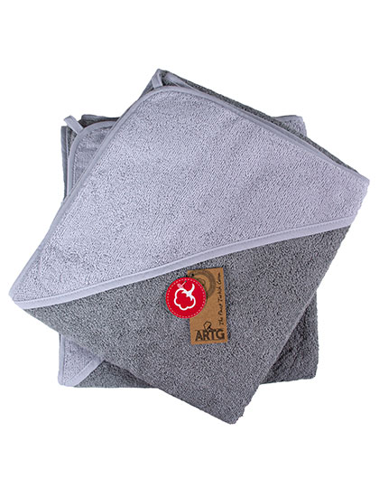 ARTG Babiezz® Baby Hooded Towel in Anthracite Grey