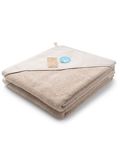 ARTG PRINT-Me® Baby Hooded Towel in Taupe