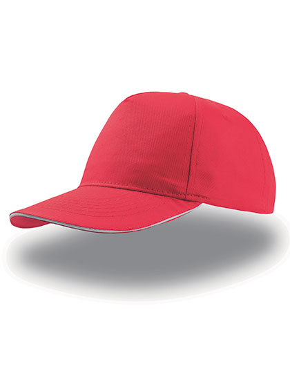 Atlantis Start Five Sandwich Cap in Red
