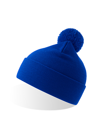Atlantis Wind-S Beanie with Pompom in Royal