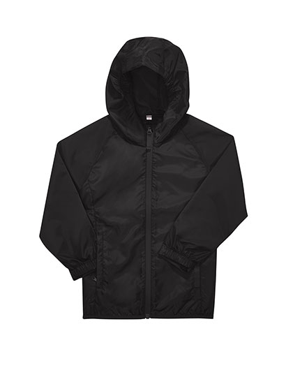B&C BE INSPIRED Kids #Reset Windbreaker in Black