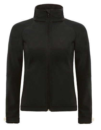 B&C COLLECTION Women's Hooded Softshell in Black