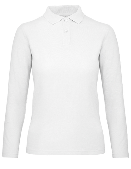 Women's Long Sleeve Polo ID.001 — besticken oder bedrucken lassen