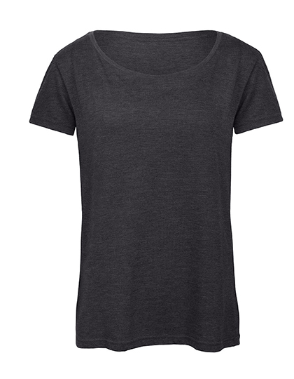 B&C BE INSPIRED Women's Triblend T-Shirt in Heather Dark Grey