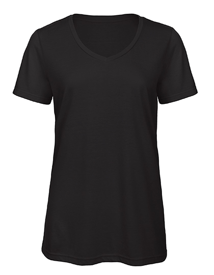 Women's V-Neck Triblend T-Shirt — besticken oder bedrucken lassen