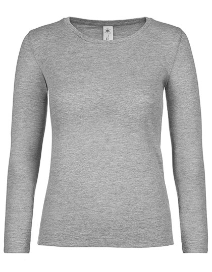 B&C BE INSPIRED Women's T-Shirt #E150 Long Sleeve in Sport Grey (Heather)