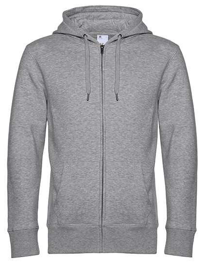 KING Zipped Hood Jacket_° – 80% Baumwolle / 20% Polyester (Heather Grey: 75% Baumwolle / 21% Polyester / 4% Viskose), (Heather Mid Grey: 60% Baumwolle / 40% Polyester)