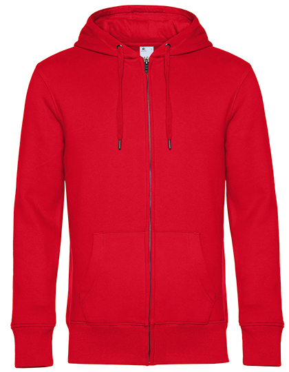 B&C BE INSPIRED KING Zipped Hood Jacket in Red