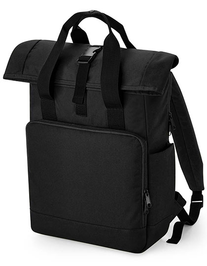Recycled Twin Handle Roll-Top Laptop Backpack — besticken oder bedrucken lassen