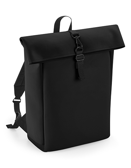 BagBase Matte PU Roll-Top Backpack