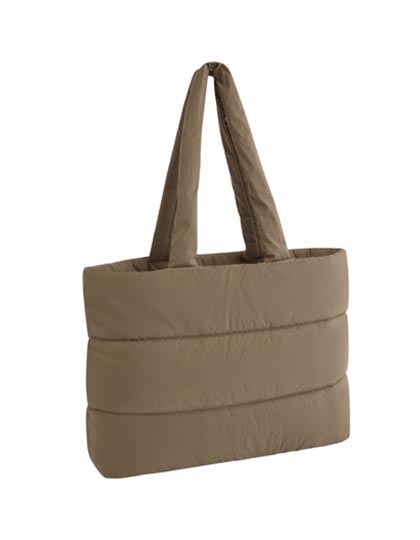 BagBase Quilted tote Bag in Earthy Green