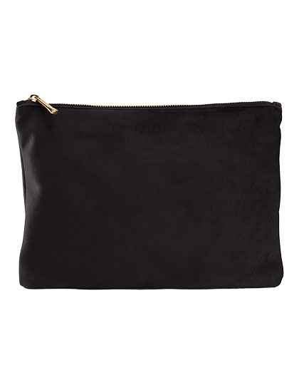 BagBase Velvet Accessory Pouch in Black Onyx