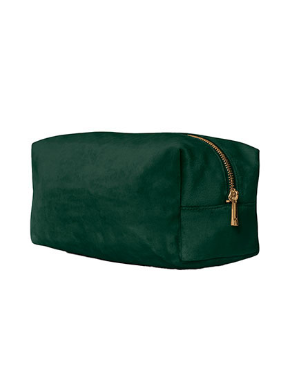 BagBase Velvet Toiletry/Accessory Case in Dark Emerald