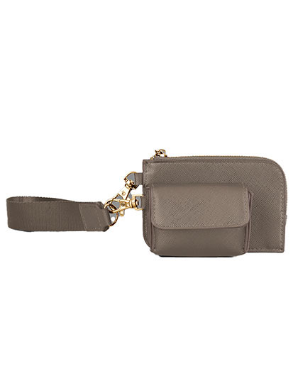 BagBase Boutique Pouch Wristlet in Taupe