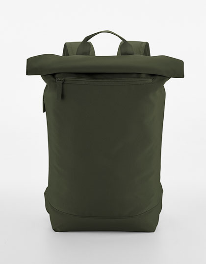 BagBase Simplicity Roll-Top Backpack Lite in Pine Green