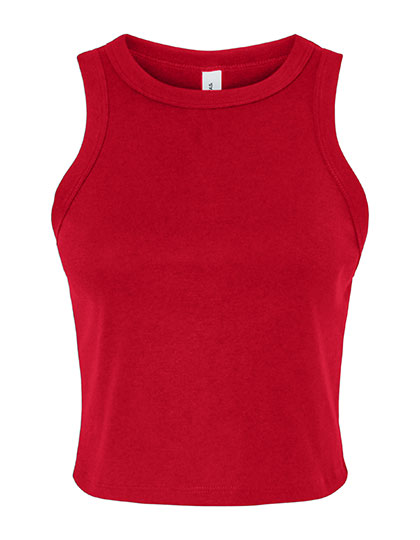 Bella+Canvas Women's Micro Rib Racer Tank in Solid Red Blend