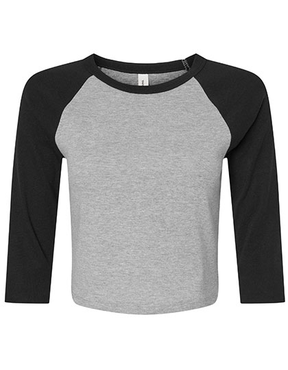 Women's Micro Rib 3/4 Raglan Baby Tee — besticken oder bedrucken lassen