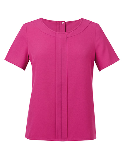 Brook Taverner Women's Verona Short Sleeve Blouse in Fuchsia