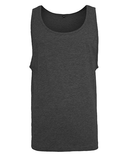 Build Your Brand Jersey Big Tank in Charcoal (Heather)