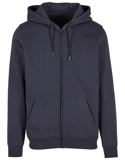 Build Your Brand Heavy Zip Hoody in Navy