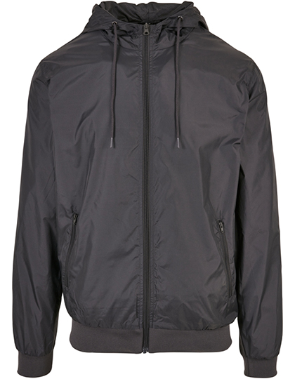 Build Your Brand Windrunner Jacket in Dark Shadow