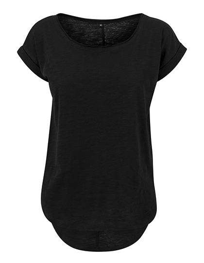 Build Your Brand Ladies' Long Slub Tee