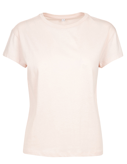 Build Your Brand Ladies' Box Tee in Pink