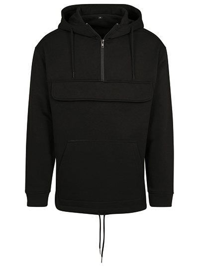 Build Your Brand Sweat Pull Over Hoody in Black