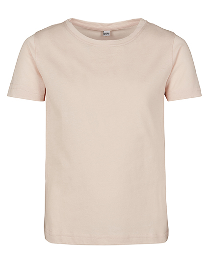 Build Your Brand Girls Short Sleeve Tee in Pink