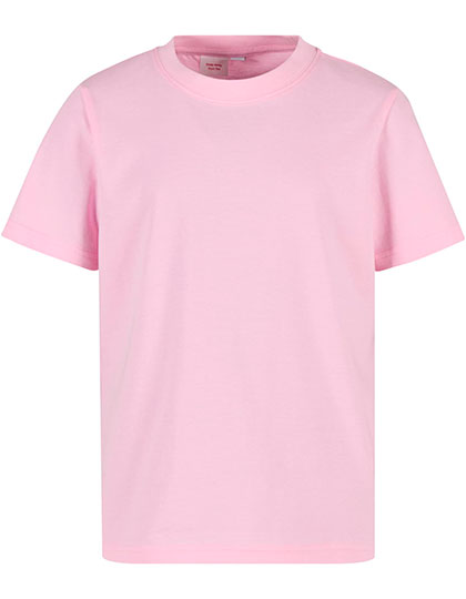 Build Your Brand Kids' Basic Tee 2.0 in Soft Pink