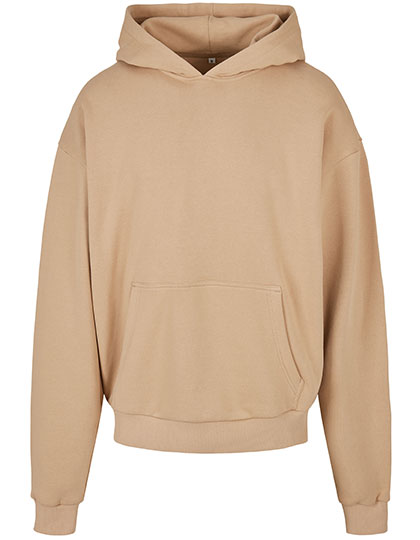 Build Your Brand Ultra Heavy Cotton Box Hoody in U. Beige