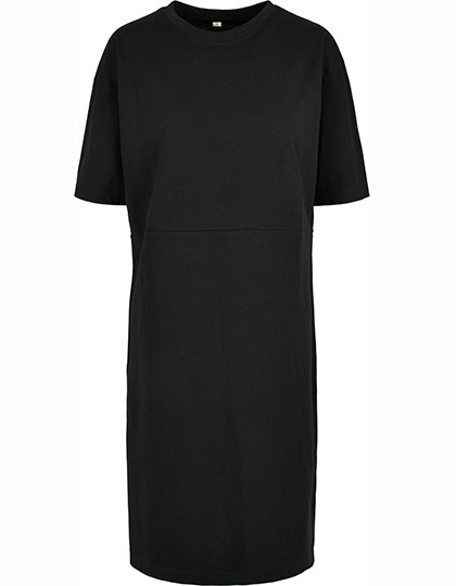 Build Your Brand Ladies' Organic Oversized Slit Tee Dress