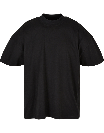 Build Your Brand Men's Oversized Mock Neck Tee