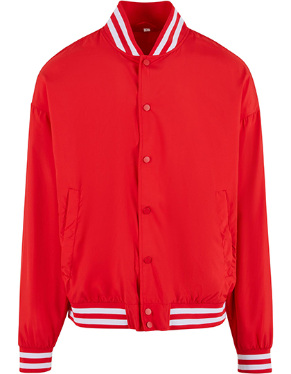 Build Your Brand Light College Jacket in Red