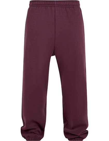 Build Your Brand Fluffy Sweatpants in Plum Purple