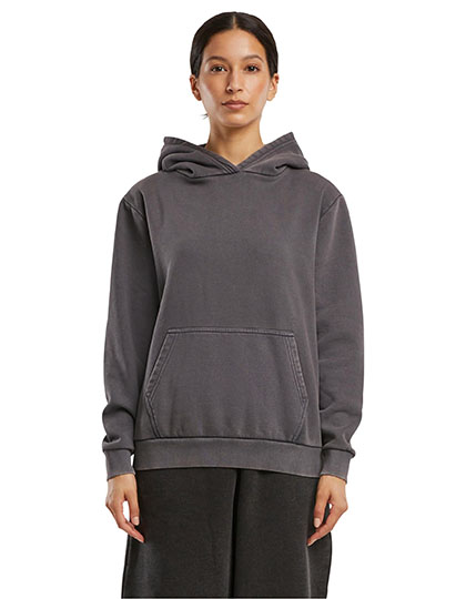 Build Your Brand Ladies Vintage Heavy Hoody in Magnet