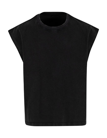 Build Your Brand Vintage Cropped Heavy Sleeveless Tee