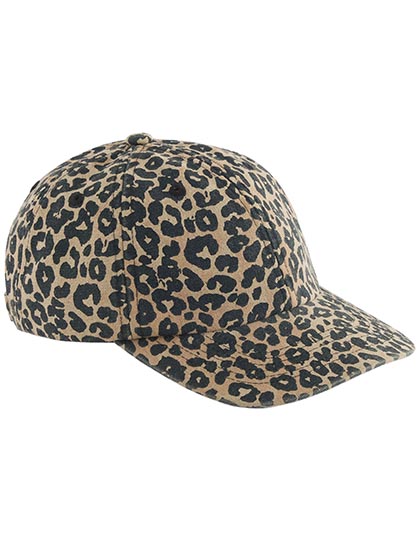 Leopard Print 6 Panel Cap – 60 % Baumwolle / 36 % Polyester / 4 % Viskose