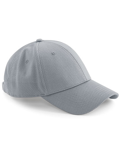 Beechfield Air Mesh 6 Panel Cap in Light Grey
