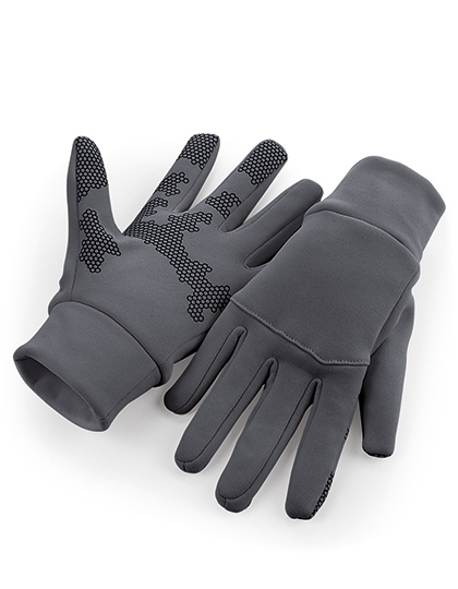 Beechfield Softshell Sports Tech Gloves in Graphite Grey