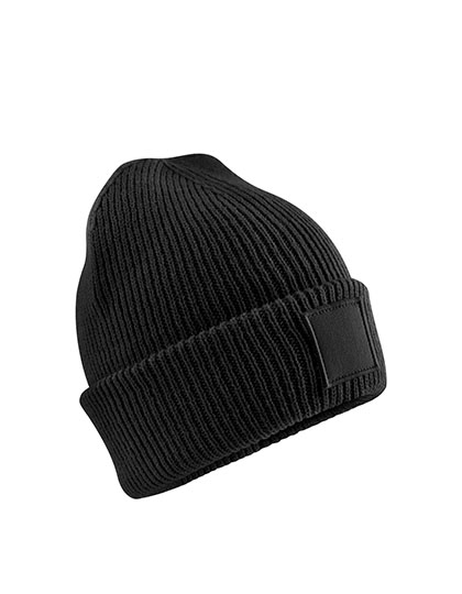 Kids Deep Cuffed Tonal Patch Beanie — besticken oder bedrucken lassen