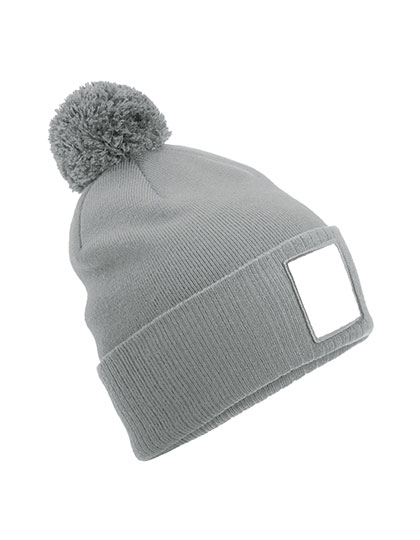 Beechfield Appliqué Patch Pom Beanie