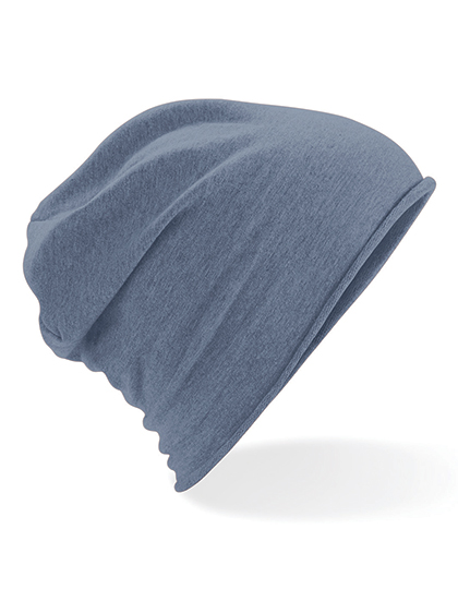 Beechfield Jersey Beanie in Denim Blue