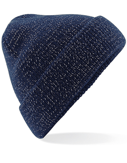 Beechfield Reflective Beanie in French Navy