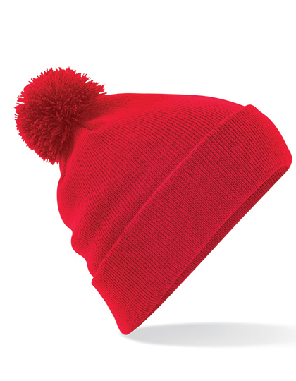 Beechfield Original Pom Pom Beanie in Classic Red