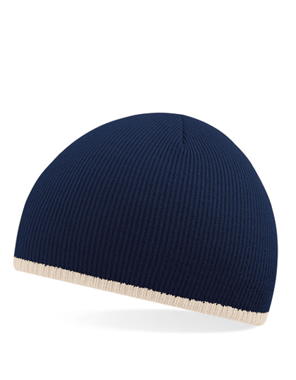 Beechfield Two-Tone Pull-On Beanie in French Navy