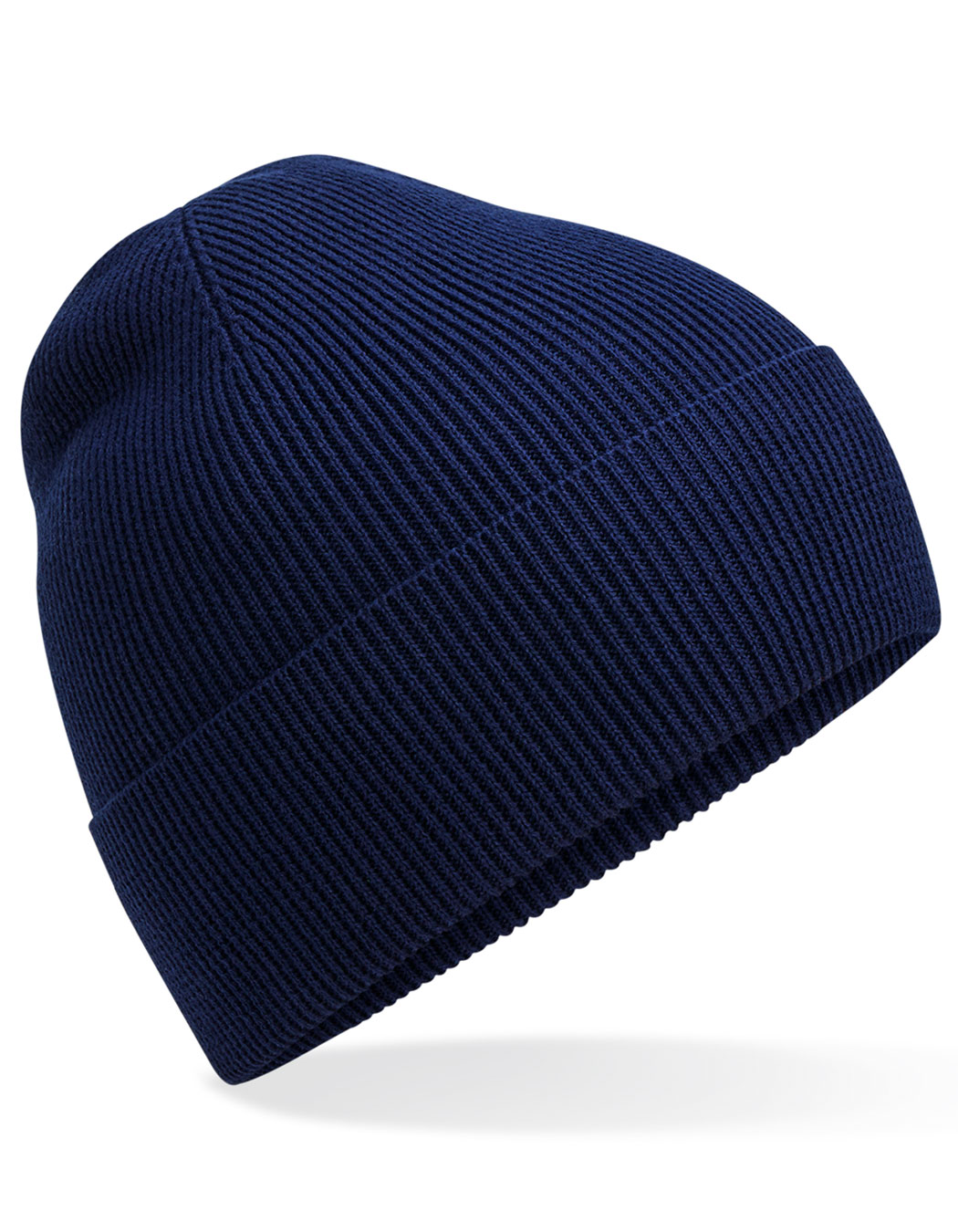 Beechfield Organic Cotton Fine Knit Beanie in Oxford Navy