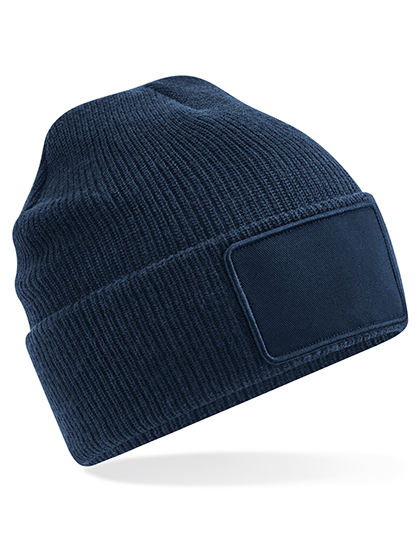 Beechfield Removable Patch Thinsulate™ Beanie in French Navy